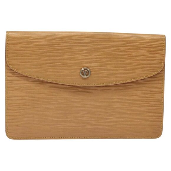 LOUIS VUITTON Epi Montaigne 23 Clutch Bag Beige LV - Picture 2 of 16